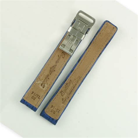 wristbands breitling blue sharkskin strap